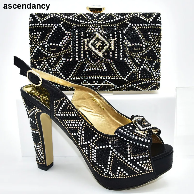 Туфли и сумки в африканском стиле женские вечерние туфли лодочки нигерийском