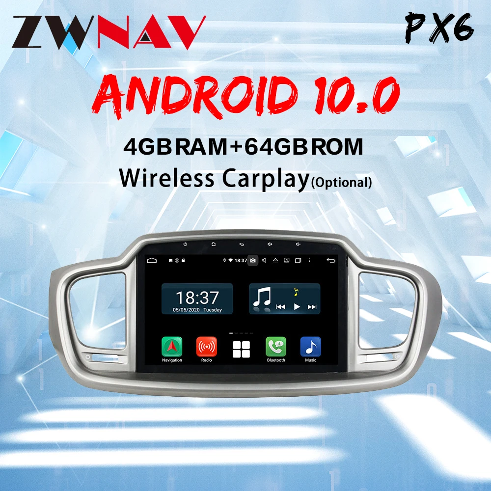 car radio For KIA sorento 2015-2018 central audio multimedia system video GPS navigator DSP AM WiFi carplay 1 din Android 10 car radio For KIA sorento 2015-2018 central audio multimedia system video GPS navigator DSP AM WiFi carplay 1 din Android 10