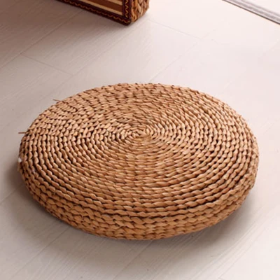 

Round Straw Weave Handmade Pillow Floor Yoga Chair Seat Mat Tatami Cushion B39