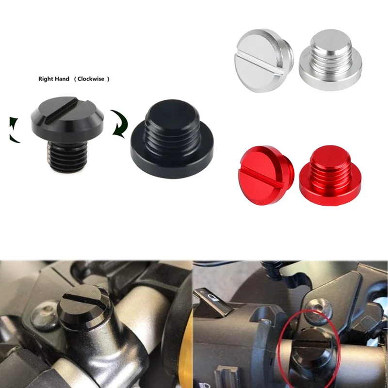 2 шт. Универсальный алюминиевый сплав для мотоцикла по часовой стрелке M10 * 1 25
