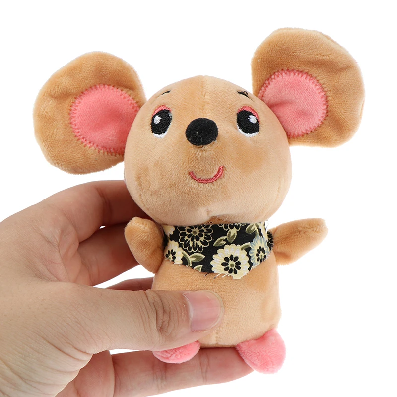 Новогодний подарок 12 см маленькая игрушка-мышь мягкая плюшевая мультяшная