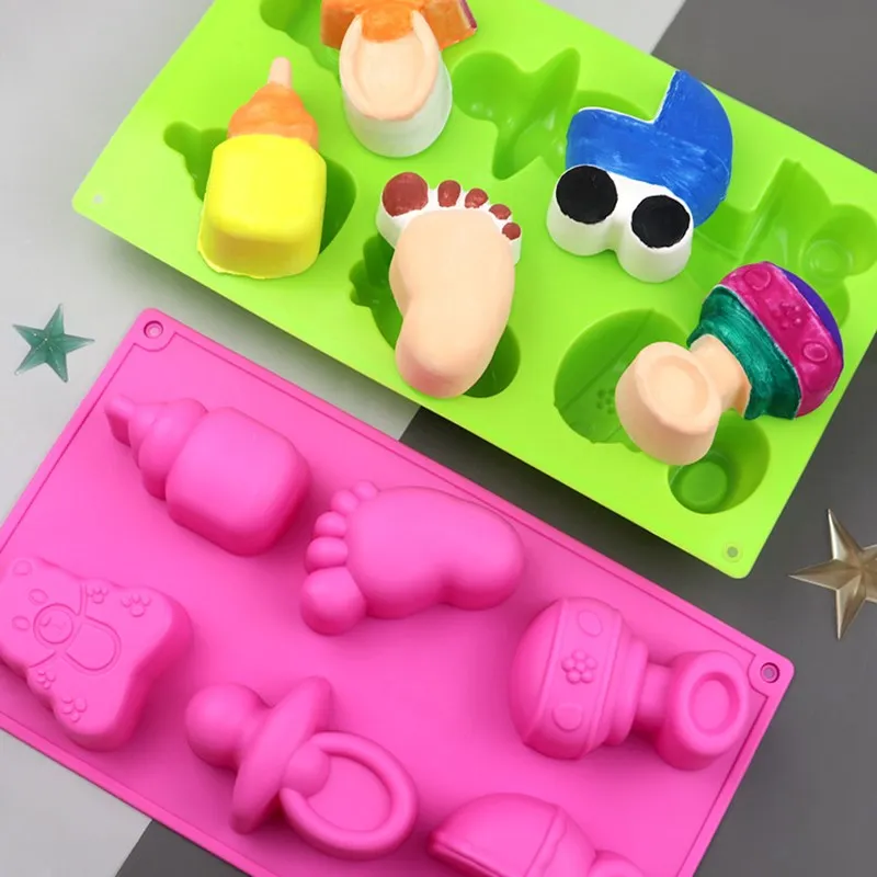Горячие детские ступни и игрушки силиконовые формы 3D Шоколадные конфеты Желе