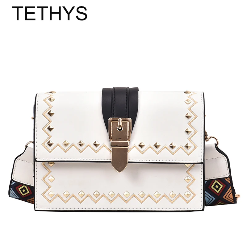 TETHYS новая женская сумка через плечо модная на с заклепками Женская