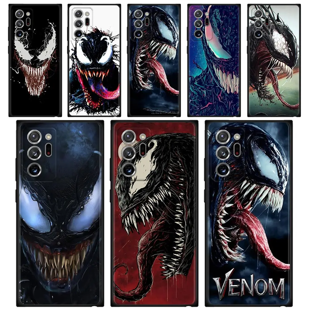 Venom Marvel Phone Cover For Samsung Galaxy Note 20 Ultra 10 Plus Lite 9 8 A91 A03s A52s 5G Soft Shell Fundas