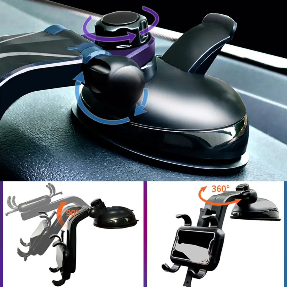 Universal Sucker Car Phone Holder Mount Stand GPS For iPhone 13 12 Pro Xiaomi 11 Huawei P40 Samsung S30 In Car Cellphone Holder
