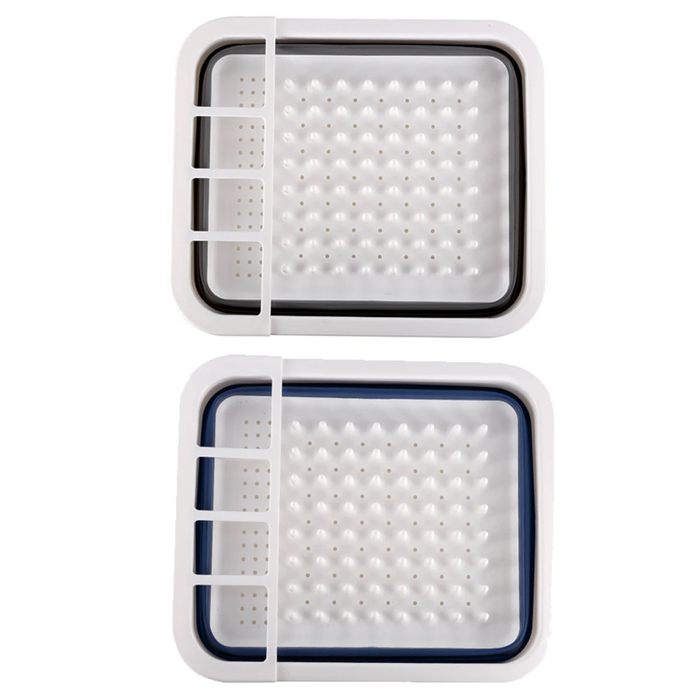 1 шт. пластиковая складываемая сушилка корзина для посуды с космическим поддоном