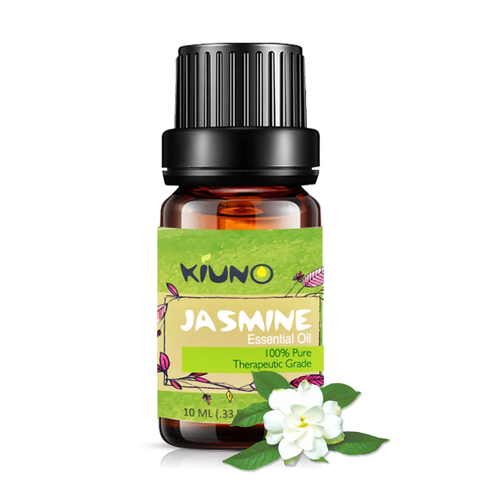 KINUO 10ML Jasmine Organic Essential Oils Skin Calm Wound Healing Oil Control Balance Antibiosis Vetiver Purifying |