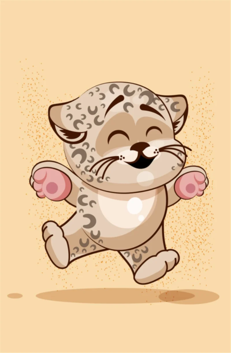 Современная живопись и мультяшный плакат ARTRESIDENCE прекрасный кот тигр животное