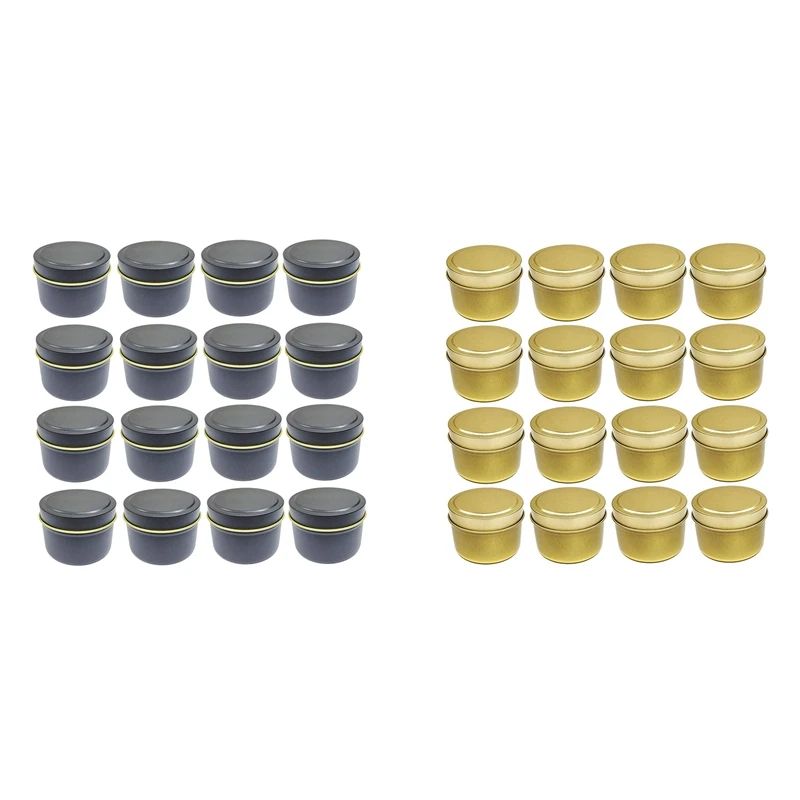 

16 PCS Metal Candle Tin Cans 4 Oz Empty Candle Jars with Lids for Making Candles Bulk Crafts Storage and Gifts