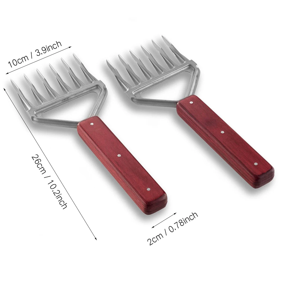 

2pc BBQ Fork Claws Meat Forks Food Grade Manual Pull Meat Shred Pork Clamp Roasting Fork Clamp Roasting Fork BBQ Kitchen Tool