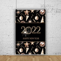 laeacco celebrate 2022 happy new year balloon ribbon backdrop for photography fireworks family friends party photo backgrounds