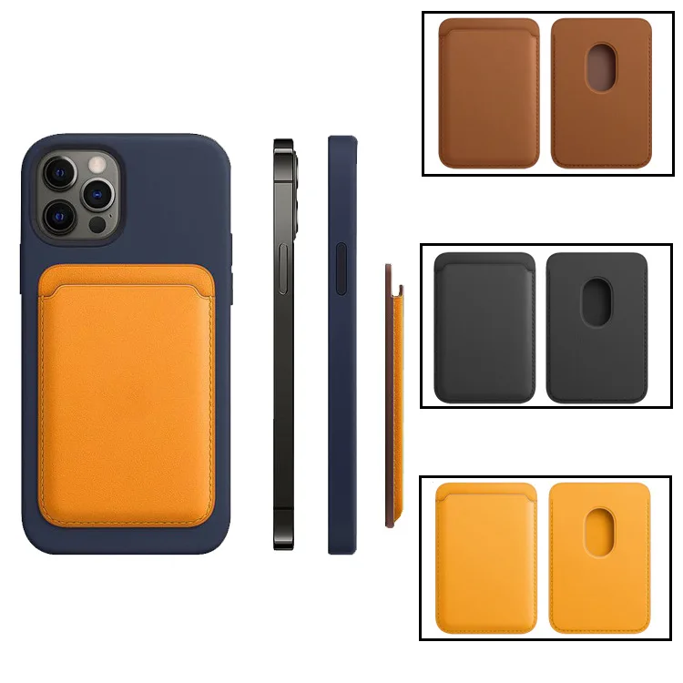 

Applicable to inphone12 magnetic card holder leather card holder magsafe Apple mobile phone magnetic card holder