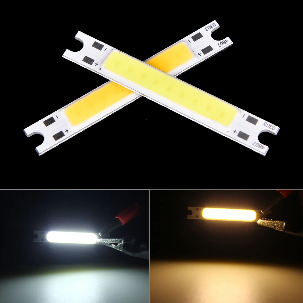 

3W Cold/Warm White COB High Power LED Strip LED Light Chip Emitting Diode Bulb 300Lumen DIY Lighting DC10-11V 1pcs