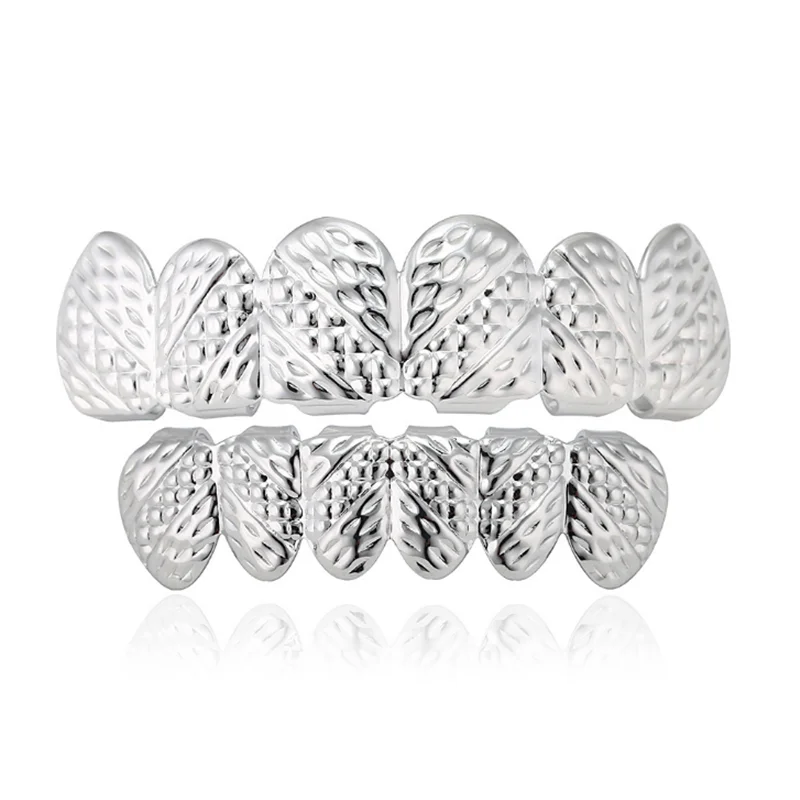 В стиле хип-хоп декоративные Зубные коронки верхней и нижней перекрестная грили