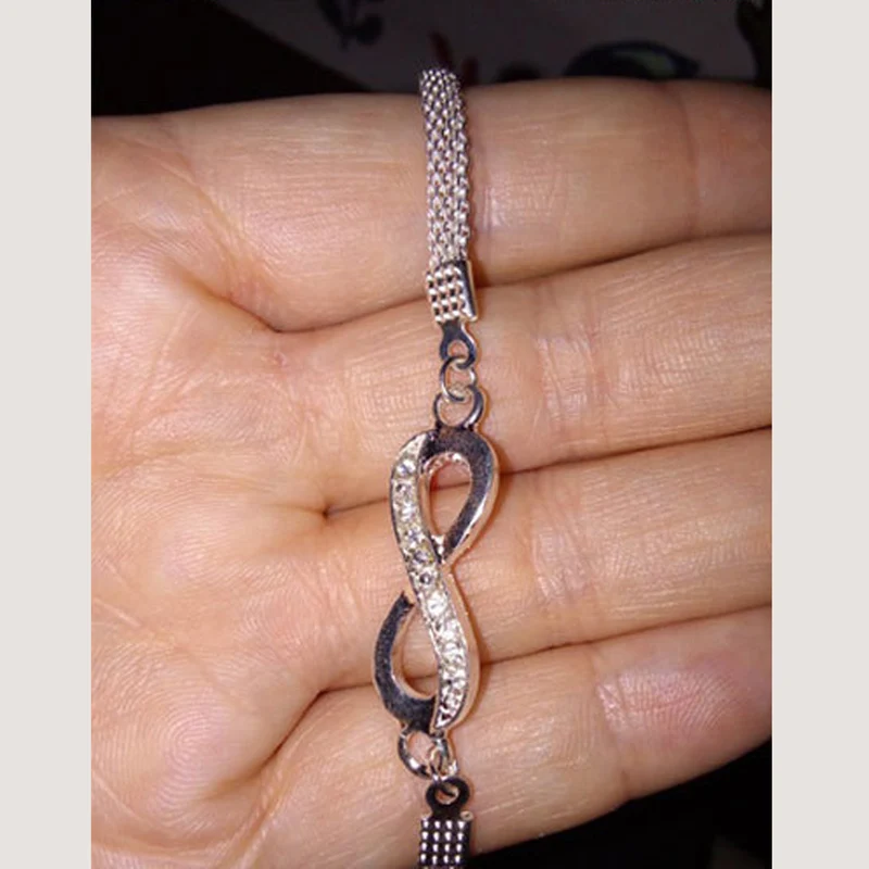 Модный регулируемый браслет мужские и женские украшения серебряный цвет