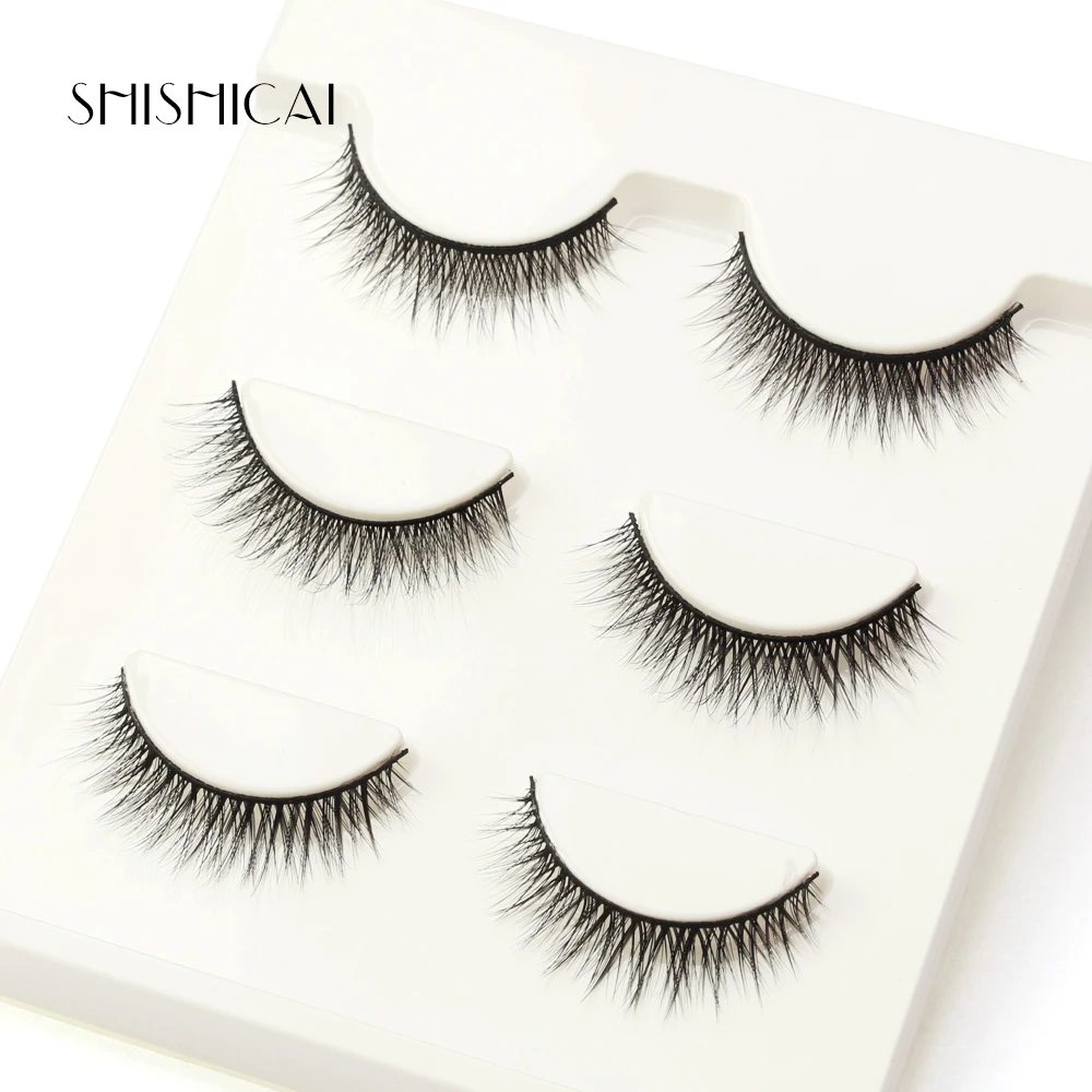 3 пары Объемные Накладные ресницы из норкового волоса длинные грязный макияж