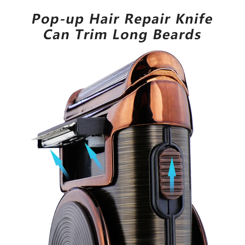 Портативная электробритва для мужчин двойная плавающая бритва 3D бороды с