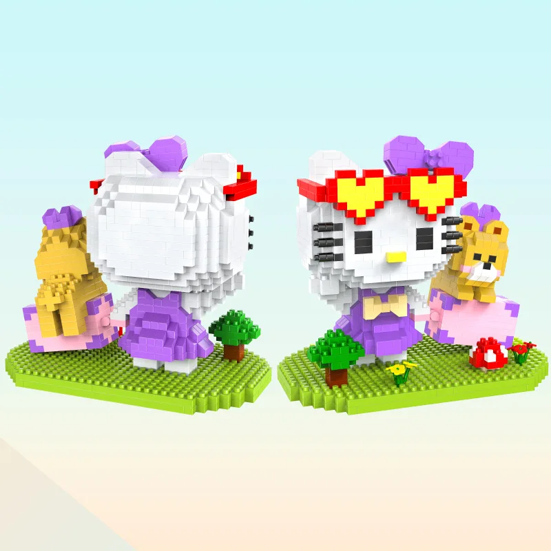 Микро HC магические блоки Мультяшные строительные игрушки Аниме кошка модель