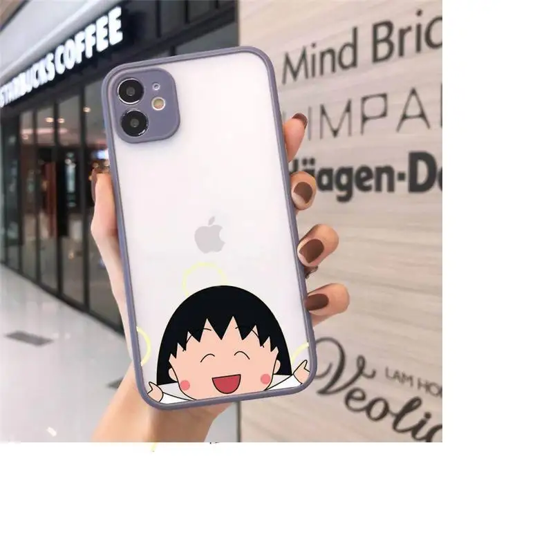 

Chibi Maruko cute girl high quality Phone Cases matte transparent For iphone 7 8 11 12 plus mini x xs xr pro max cover