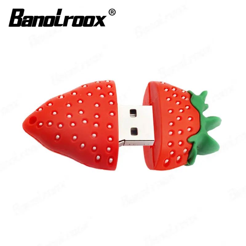 USB флеш накопитель в виде клубники 128 ГБ 64 32 16 8 4 Гб высокоскоростная usb флешка