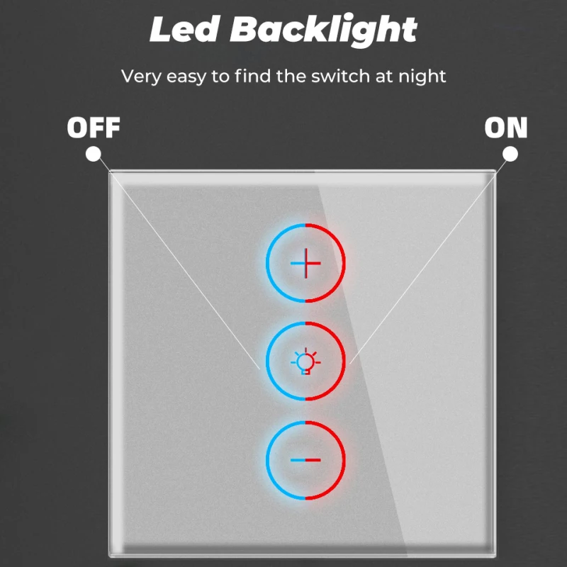 Умный выключатель с регулировкой яркости Wi-Fi голосовым управлением и через