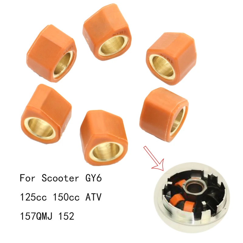 

12g/14g вариатор слайдеры производительность многоугольные ролики для скутера ATV GY6 125 150 152QMI 157QMJ 11G 12G 14G 18x14 мм