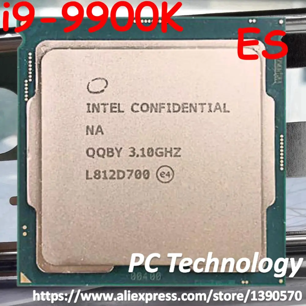 Процессор Intel Core i9-9900K ES/QS CPU QQBY 8-ядерный 16-поточный i9 9900K 3 1 ГГц 16 Мб 95 Вт LGA1151