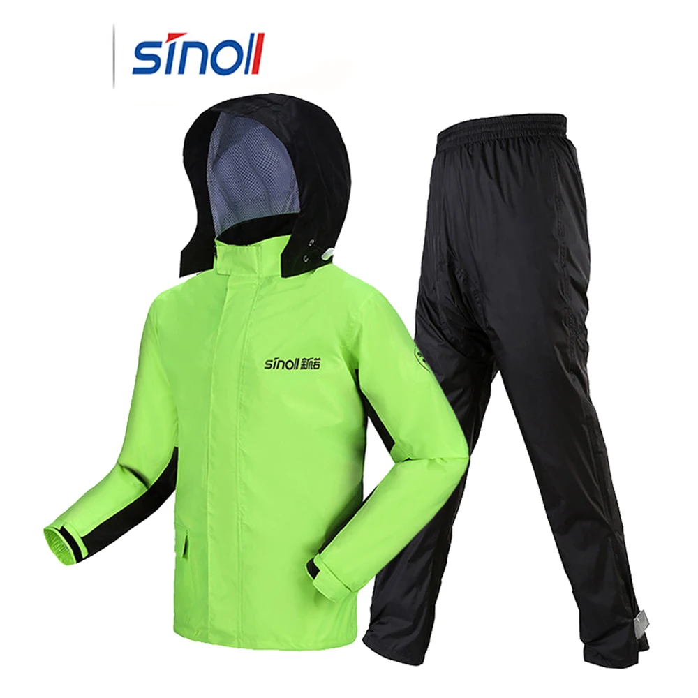 

SINOLL водонепроницаемый мотоциклетный дождевик + дождевые штаны мотоциклетный дождевой костюм мотоциклетная дождевик спортивная куртка для...