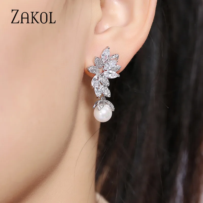 ZAKOL серьги с искусственным жемчугом набор украшений для женщин и девочек |