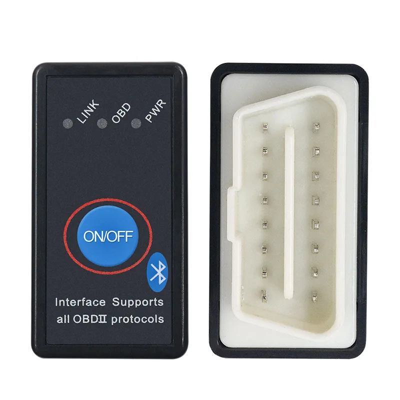 Blue Супер Мини ELM327 Bluetooth OBD2 V1.5 автомобильный диагностический инструмент ELM 327 1,5 для Android/PC ELM-327 OBDII сканер код ридер - Color: Blue