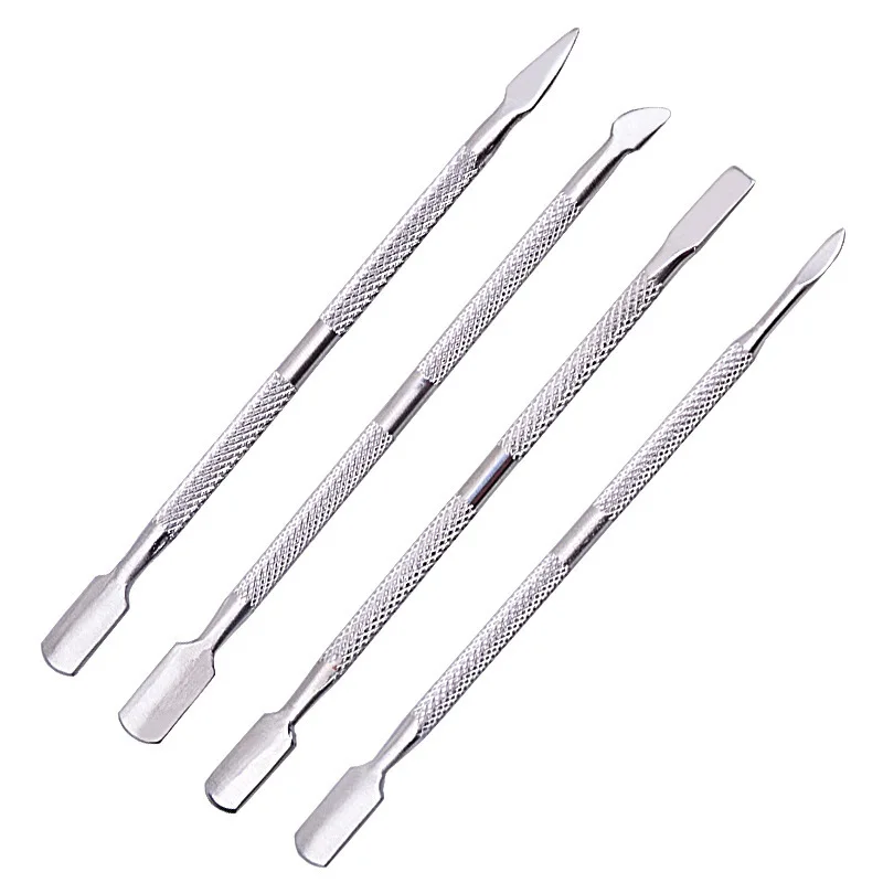 

4-Piece Set Tools Remove Dead Skin Frustration Fork Independent Packaging Stainless Steel Push Things for Nails Free shipping