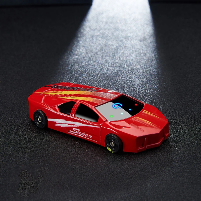 

Windproof Racing Car USB Arc Lighter Cigarette Plasma Flameless Electric Lighter LED Power Display Gadgets for Men