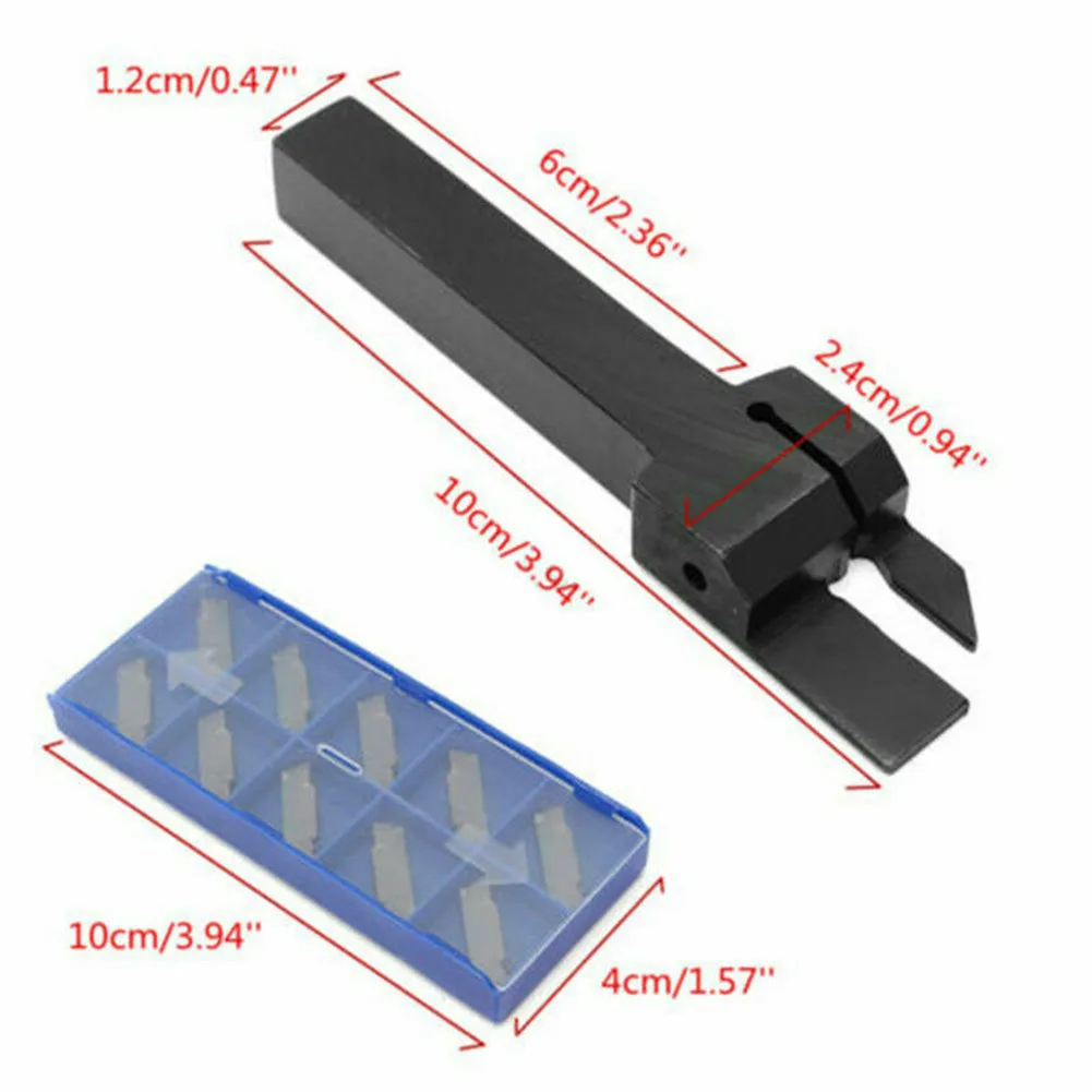 

+ 10pcs MGMN300 Inserts Turning Tool Holder 1xWrench Alloy Steel Cemented Carbide MGEHR1212-3