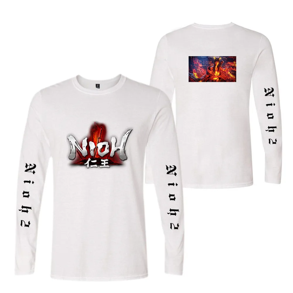 

Nioh T Shirt Japan Role Playing Tee Shirt Game Printed Fashion Summer Men Tops Long Sleeve Tees Cartoon Unisex T-shirt