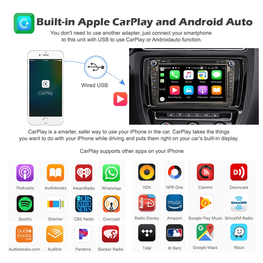 Автомагнитола для Volkswagen Passat мультимедийная стерео-система на Android 10 0 с GPS bluetooth USB