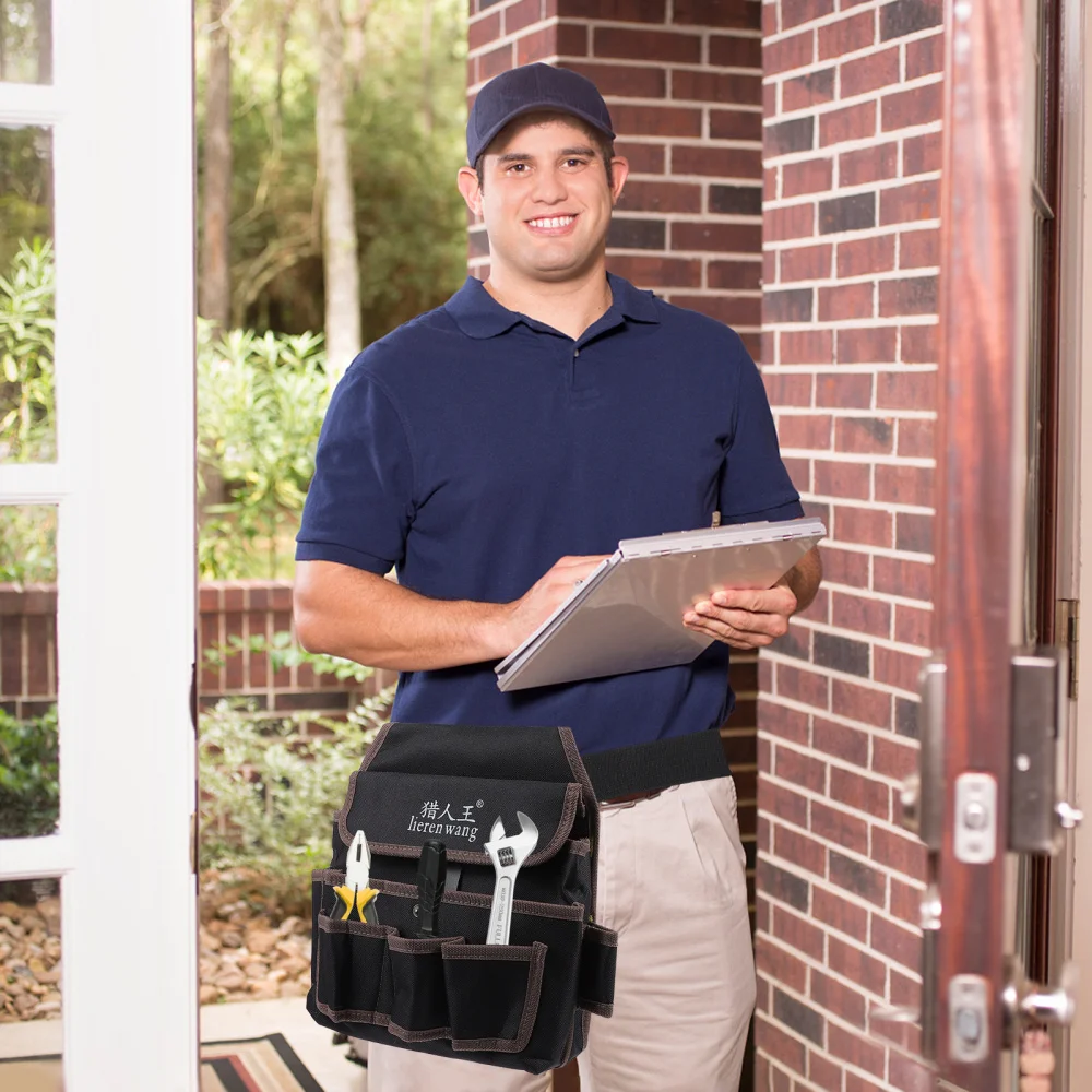 

Adjustable Belt Tool Bag Durable Tool Carrying Pouch for Carpenter and Builder