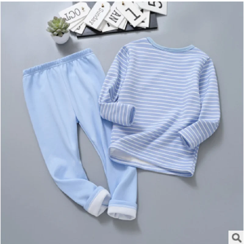 2020 зимние детские пижамные комплекты теплая Пижама для осени маленьких