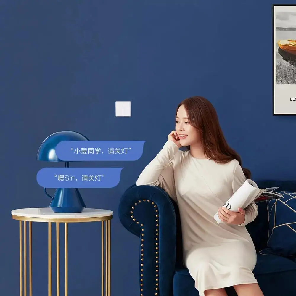 Умный настенный выключатель Aqara D1 Zigbee беспроводной светильник с дистанционным