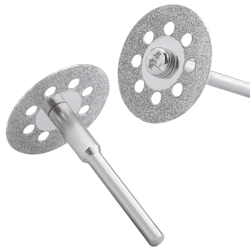 

HLZS-40Pcs Diamond Cutting Wheel Kit with 8Pcs Mandrel and 2Pcs Cross Screwdriver for Rotary Tool Cutting Stones, Glass