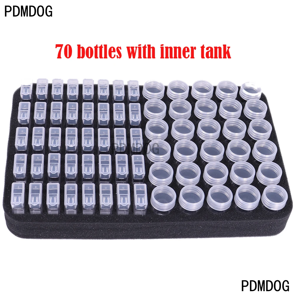 

60/70 слотов пены с бутылкой алмазная живопись вышивка крестиком аксессуары контейнер для инструментов для хранения 5D Вышивка мозаика подаро...