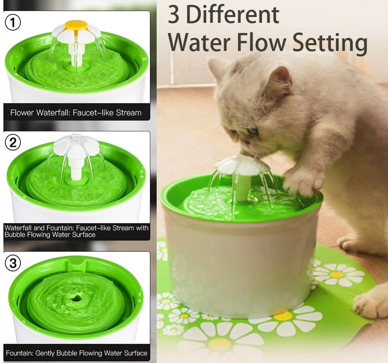 

Automatic Cat Dog Pet Water Fountain Pet Bowl Cat Drinking Flower Water Dispenser Petsafe Drink with Filters Pet Water Fountain