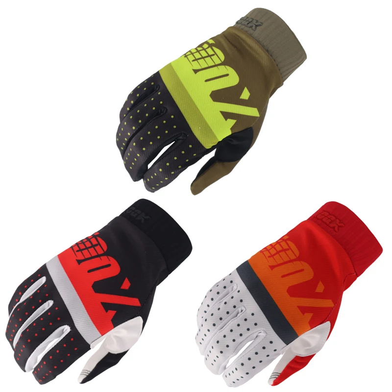 

MX BMX Dirt Bike Gloves Guantes Mens Unisex Moto Street Offroad Full Finger Orange Blue Adult Luvas
