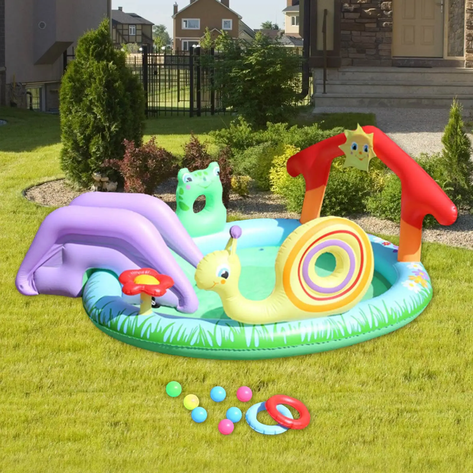 Ванна для купания мультяшный надувной бассейн Летний Пляжный газон плавания