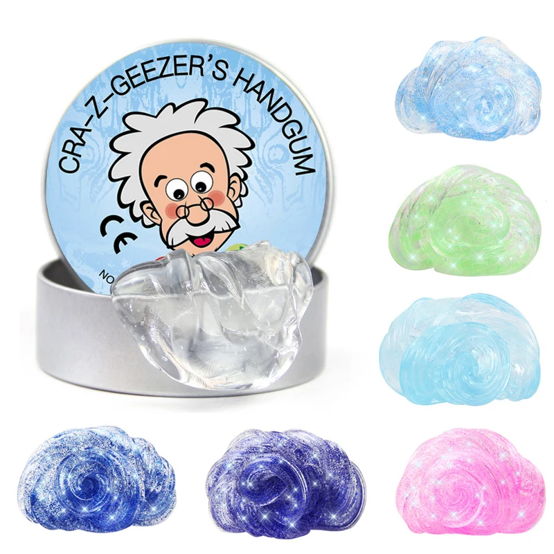 

2021 Transparent Slime Toys Hand Gum Bounce Plasticine Slime Light Clay Decompression Educational Toys Antistress Mud Kids Gift