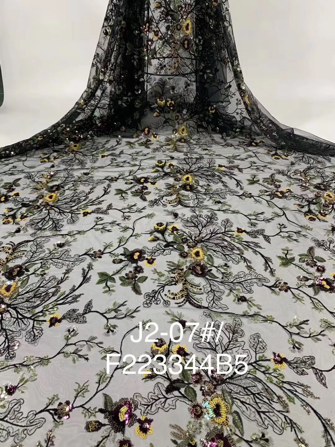

African sequin lace fabric 2020 high quality lace French tulle lace fabric Nigeria lace fabric D3850