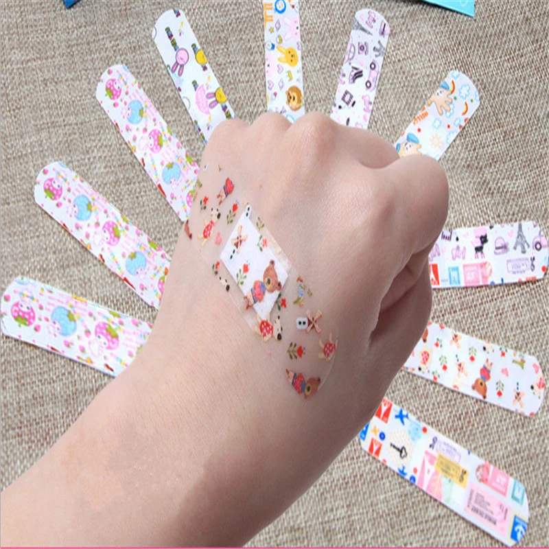 

100pcs/Pack Waterproof Breathable Cute Cartoon Band Aid Hemostasis Adhesive Bandages First Aid Emergency Kit For Kids Children