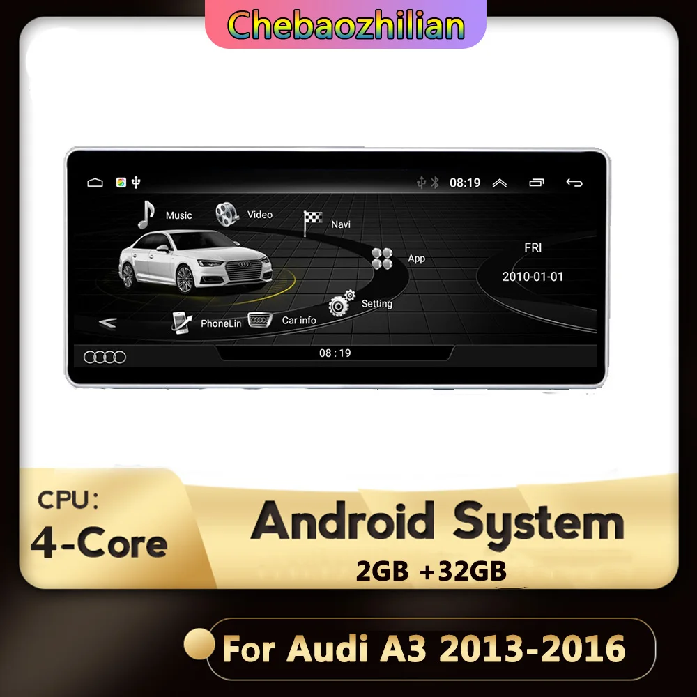 Автомобильный GPS навигатор экран 10 25 дюйма HD Android 9 0 для Audi A3 2013 2016 мультимедийный