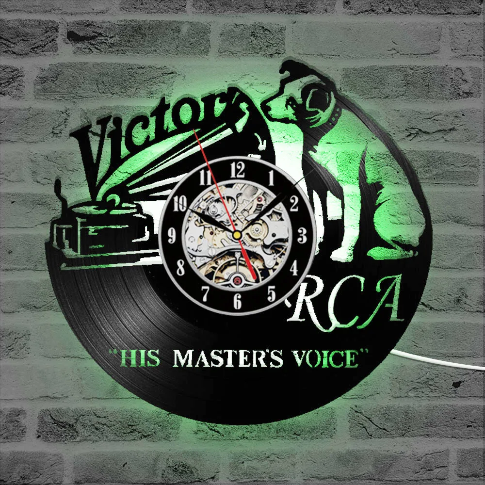 CD проигрыватель милая собака виниловые часы для записей 3D декоративные