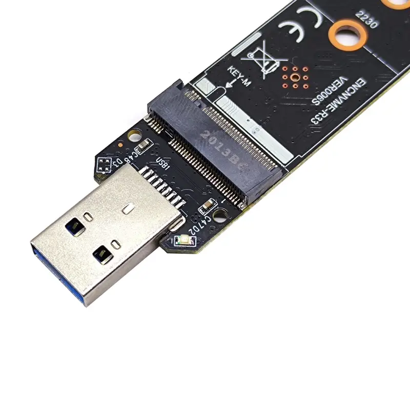 

New Dual Protocol M.2 NVME To USB 3.1SSD Adapter,M2 SSD To NGFF Converter Card 10Gbps USB3.1 Gen 2 For Samsung 970 960/For Intel