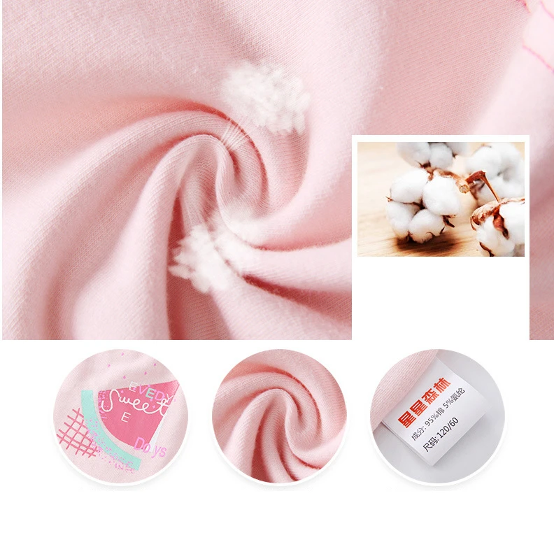 Ropa interior de algod&oacute;n puro para ni&ntilde;os, rosa encantador b&oacute;xer de punto, pantalones cortos a rayas para adolescentes, calzoncillos transpirables, 4 unids/lote-5